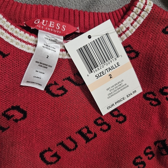 Guess Little Girl's Sweater Dress Size 2 - Picture 3 of 4